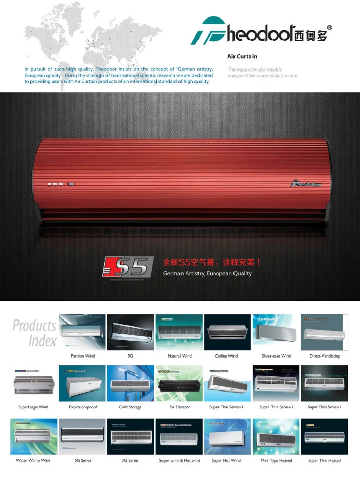 Cross Flow silent Air Curtain with Remote Control